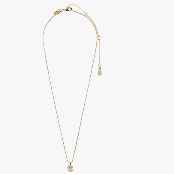 Pilgrim BEAT recycled crystal coin gold-plated Necklace - Picture 4 of 4